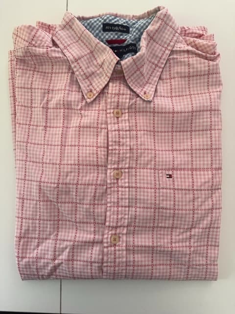 Chemise Tommy Hilfiger Rose à Carreaux ✨ T.L