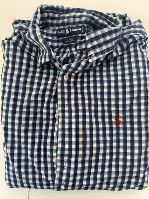 Chemise Ralph Lauren XL ✨ Carreaux Bleu Marine